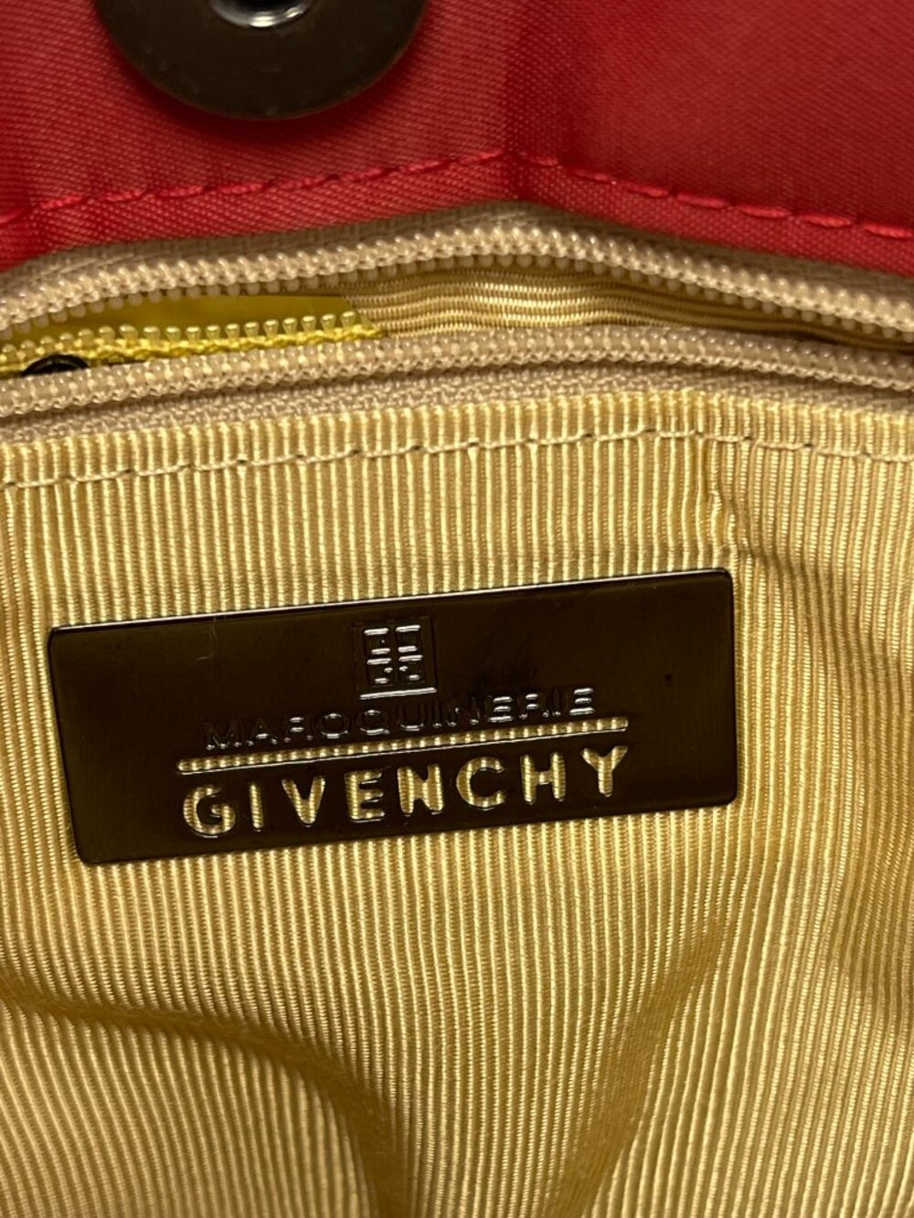 Givenchy Vintage Nylon Shoulder Bag w/ Leather Trim in Red - Preowned - Picture 5 of 15